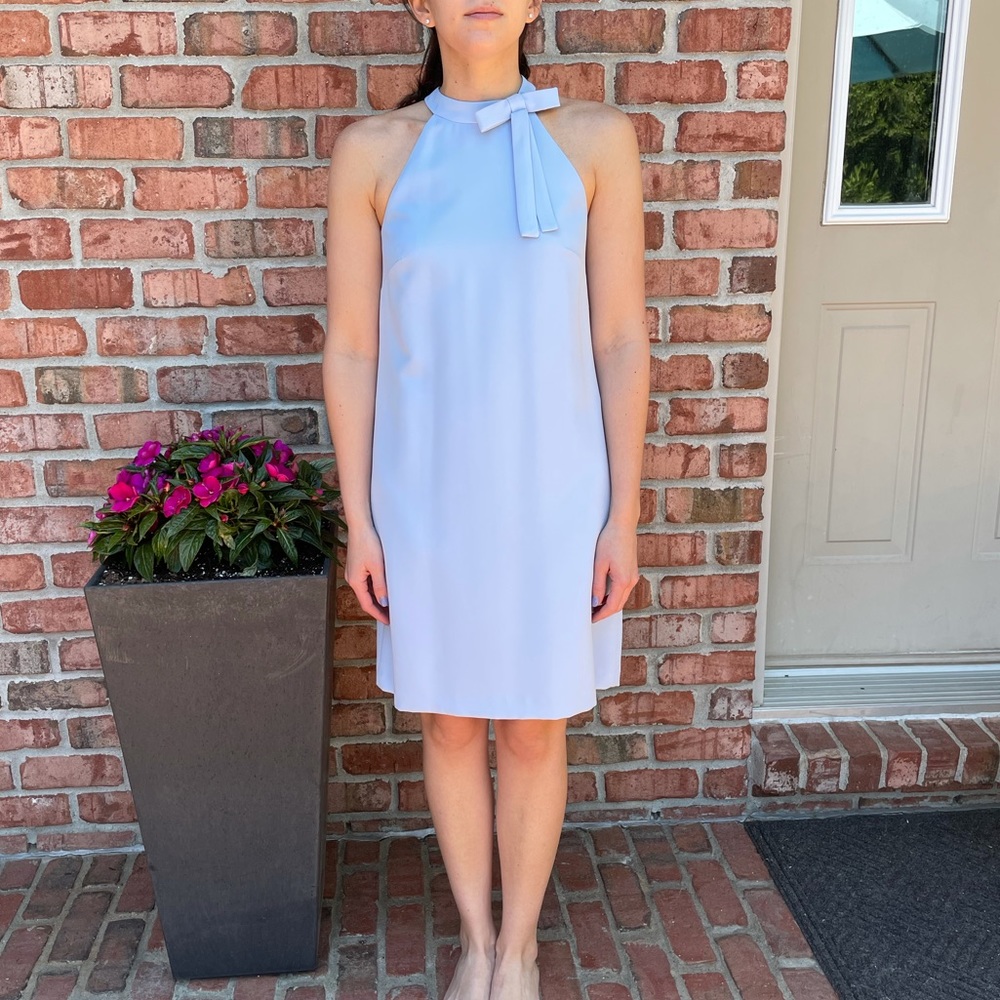 Powder Blue High Neck Dress